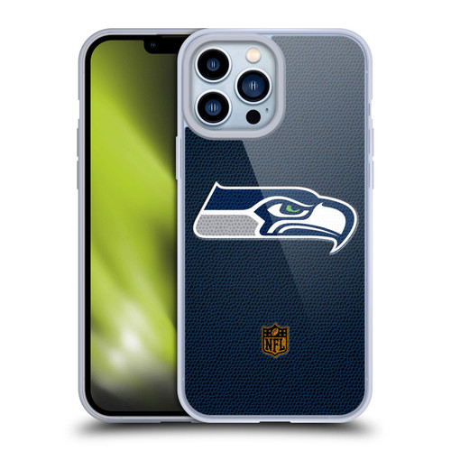 NFL Seattle Seahawks Logo Football Soft Gel Case for Apple iPhone 13 Pro Max
