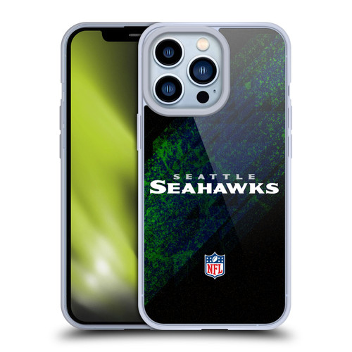 NFL Seattle Seahawks Logo Blur Soft Gel Case for Apple iPhone 13 Pro