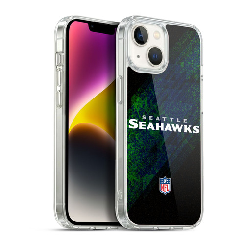 NFL Seattle Seahawks Logo Blur Soft Gel Case for Apple iPhone 14