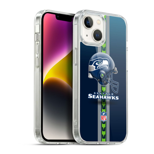 NFL Seattle Seahawks Logo Helmet Soft Gel Case for Apple iPhone 14