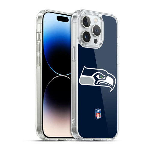 NFL Seattle Seahawks Logo Plain Soft Gel Case for Apple iPhone 14 Pro Max & MagSafe