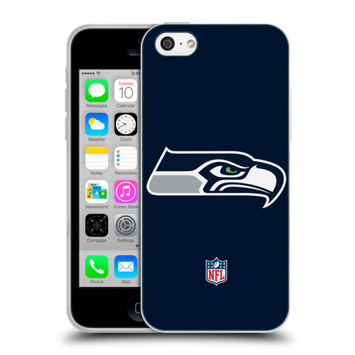 NFL Seattle Seahawks Logo Plain Soft Gel Case for Apple iPhone 5c