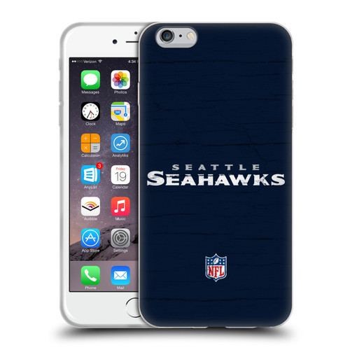 NFL Seattle Seahawks Logo Distressed Look Soft Gel Case for Apple iPhone 6 Plus / iPhone 6s Plus