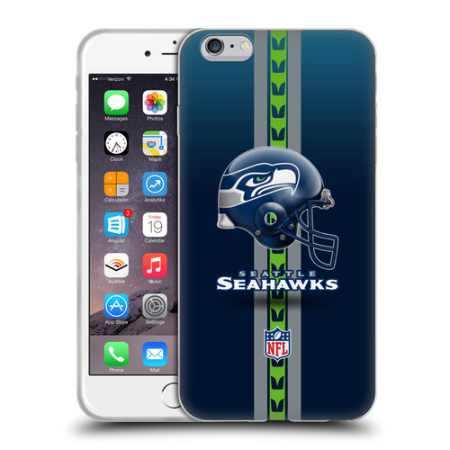 NFL Seattle Seahawks Logo Helmet Soft Gel Case for Apple iPhone 6 Plus / iPhone 6s Plus