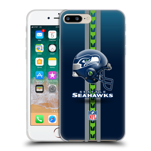 NFL Seattle Seahawks Logo Helmet Soft Gel Case for Apple iPhone 7 Plus / iPhone 8 Plus