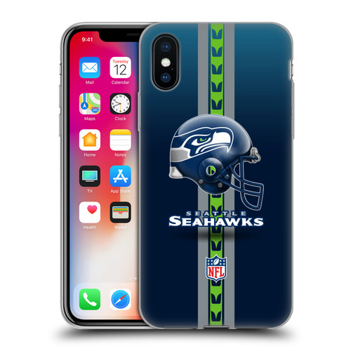NFL Seattle Seahawks Logo Helmet Soft Gel Case for Apple iPhone X / iPhone XS