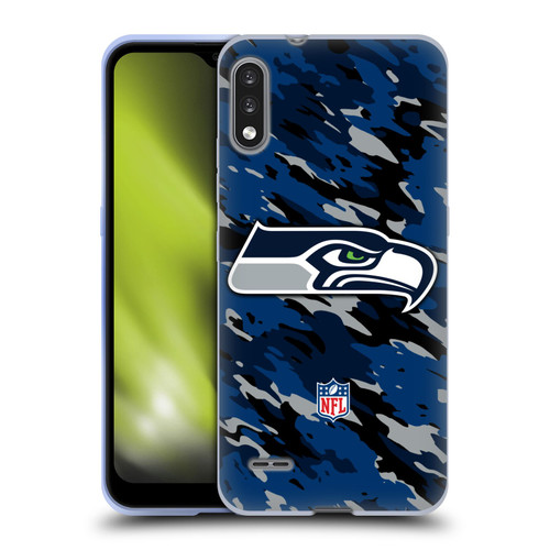 NFL Seattle Seahawks Logo Camou Soft Gel Case for LG K22