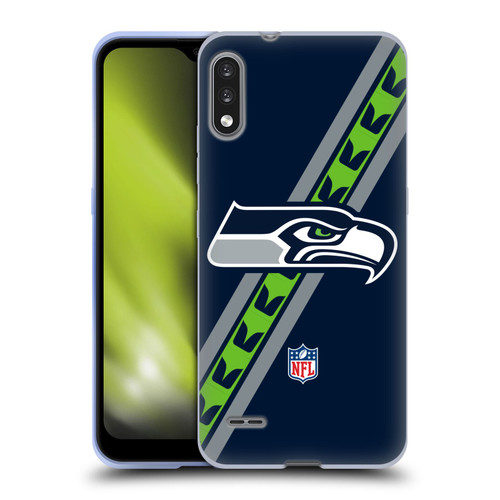 NFL Seattle Seahawks Logo Stripes Soft Gel Case for LG K22