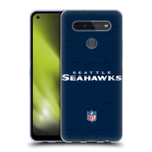 NFL Seattle Seahawks Logo Distressed Look Soft Gel Case for LG K51S
