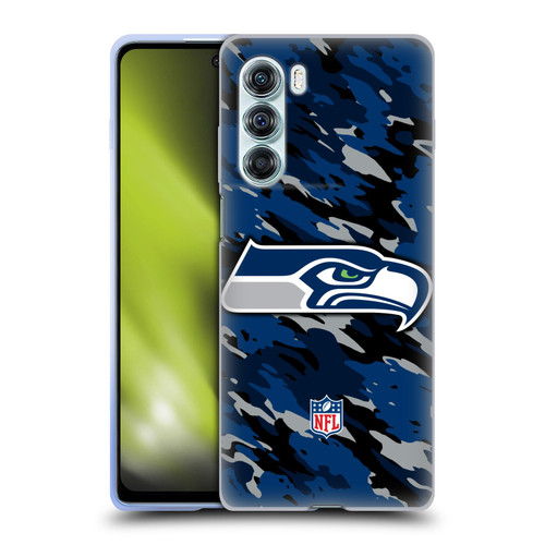 NFL Seattle Seahawks Logo Camou Soft Gel Case for Motorola Edge S30 / Moto G200 5G