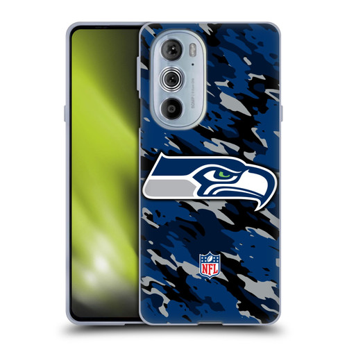 NFL Seattle Seahawks Logo Camou Soft Gel Case for Motorola Edge X30