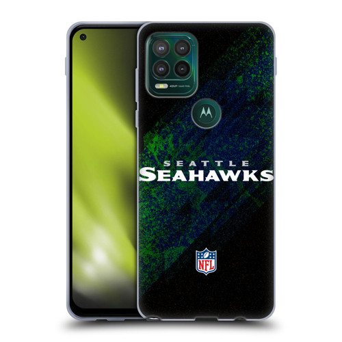 NFL Seattle Seahawks Logo Blur Soft Gel Case for Motorola Moto G Stylus 5G 2021