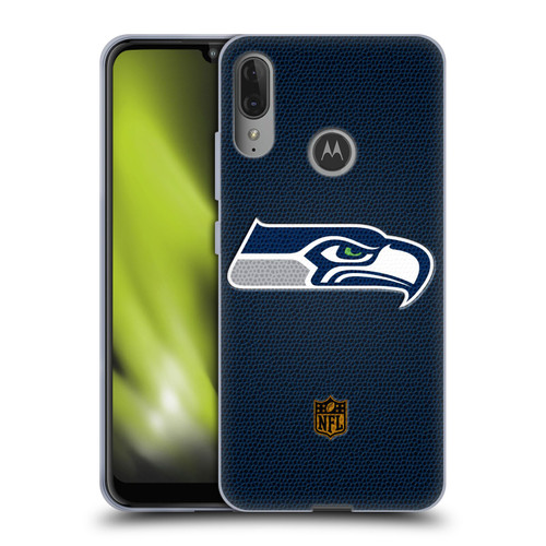 NFL Seattle Seahawks Logo Football Soft Gel Case for Motorola Moto E6 Plus