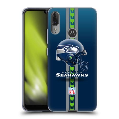 NFL Seattle Seahawks Logo Helmet Soft Gel Case for Motorola Moto E6 Plus