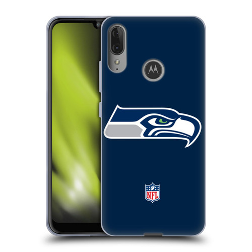 NFL Seattle Seahawks Logo Plain Soft Gel Case for Motorola Moto E6 Plus