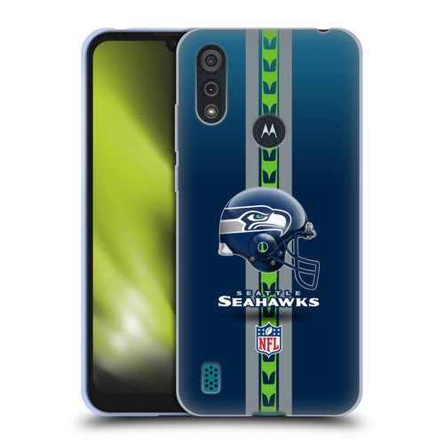 NFL Seattle Seahawks Logo Helmet Soft Gel Case for Motorola Moto E6s (2020)