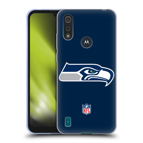 NFL Seattle Seahawks Logo Plain Soft Gel Case for Motorola Moto E6s (2020)