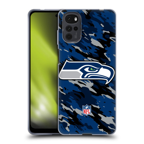 NFL Seattle Seahawks Logo Camou Soft Gel Case for Motorola Moto G22