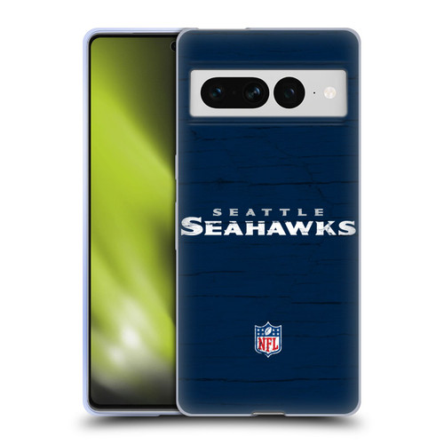 NFL Seattle Seahawks Logo Distressed Look Soft Gel Case for Google Pixel 7 Pro