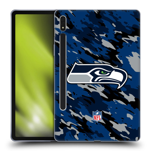 NFL Seattle Seahawks Logo Camou Soft Gel Case for Samsung Galaxy Tab S8