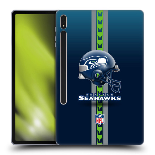 NFL Seattle Seahawks Logo Helmet Soft Gel Case for Samsung Galaxy Tab S8 Plus