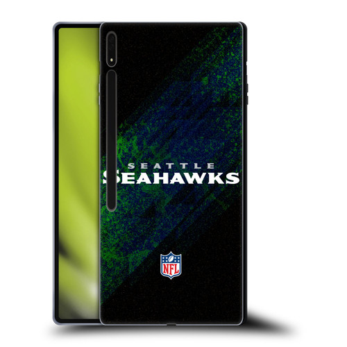 NFL Seattle Seahawks Logo Blur Soft Gel Case for Samsung Galaxy Tab S8 Ultra