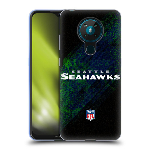 NFL Seattle Seahawks Logo Blur Soft Gel Case for Nokia 5.3
