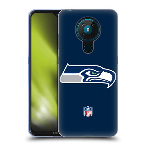 NFL Seattle Seahawks Logo Plain Soft Gel Case for Nokia 5.3