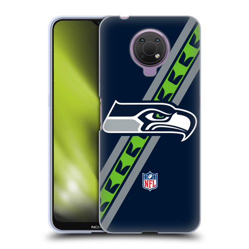 NFL Seattle Seahawks Logo Stripes Soft Gel Case for Nokia G10