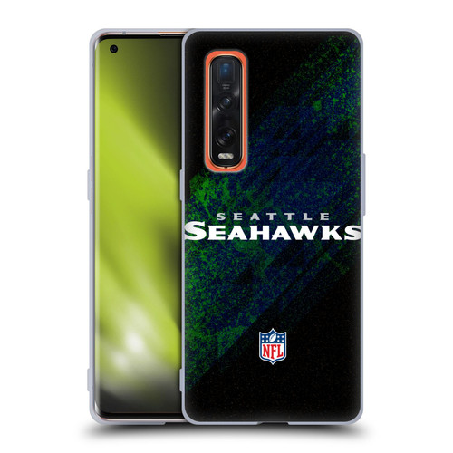 NFL Seattle Seahawks Logo Blur Soft Gel Case for OPPO Find X2 Pro 5G