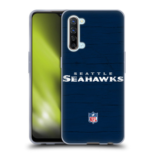 NFL Seattle Seahawks Logo Distressed Look Soft Gel Case for OPPO Find X2 Lite 5G