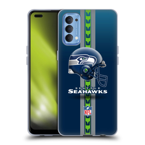 NFL Seattle Seahawks Logo Helmet Soft Gel Case for OPPO Reno 4 5G