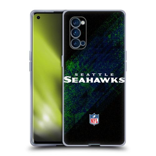NFL Seattle Seahawks Logo Blur Soft Gel Case for OPPO Reno 4 Pro 5G