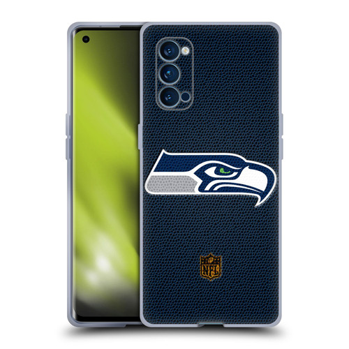 NFL Seattle Seahawks Logo Football Soft Gel Case for OPPO Reno 4 Pro 5G
