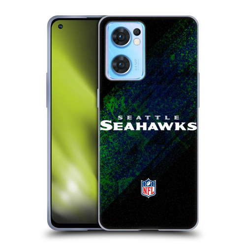 NFL Seattle Seahawks Logo Blur Soft Gel Case for OPPO Reno7 5G / Find X5 Lite