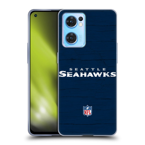 NFL Seattle Seahawks Logo Distressed Look Soft Gel Case for OPPO Reno7 5G / Find X5 Lite