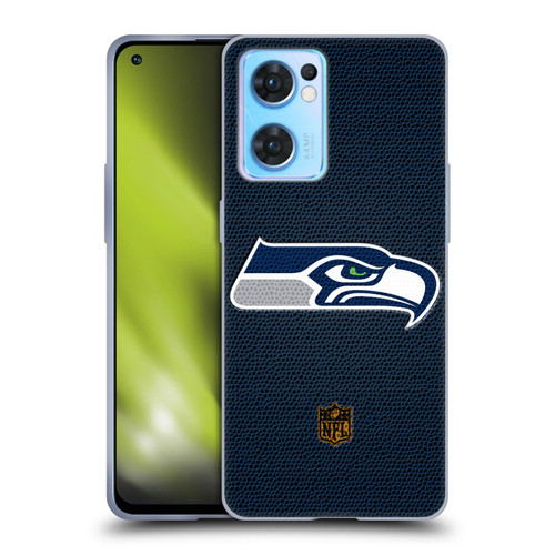 NFL Seattle Seahawks Logo Football Soft Gel Case for OPPO Reno7 5G / Find X5 Lite