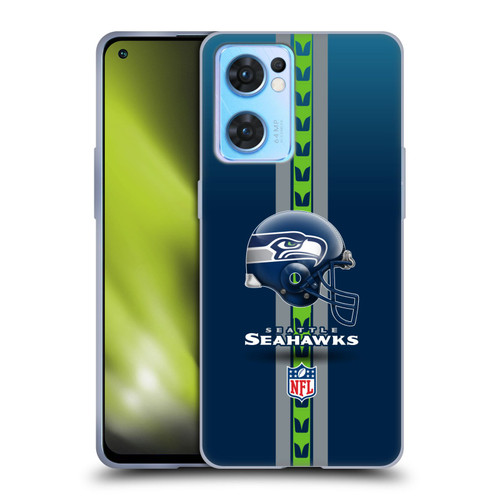 NFL Seattle Seahawks Logo Helmet Soft Gel Case for OPPO Reno7 5G / Find X5 Lite