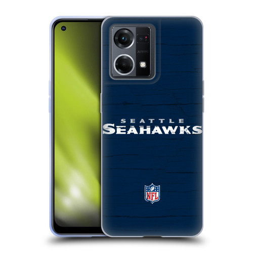 NFL Seattle Seahawks Logo Distressed Look Soft Gel Case for OPPO Reno8 4G