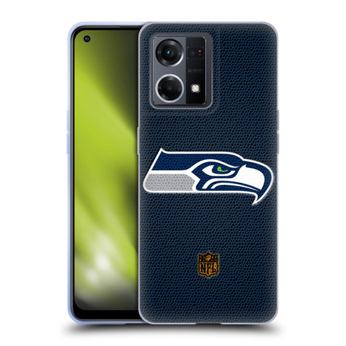 NFL Seattle Seahawks Logo Football Soft Gel Case for OPPO Reno8 4G