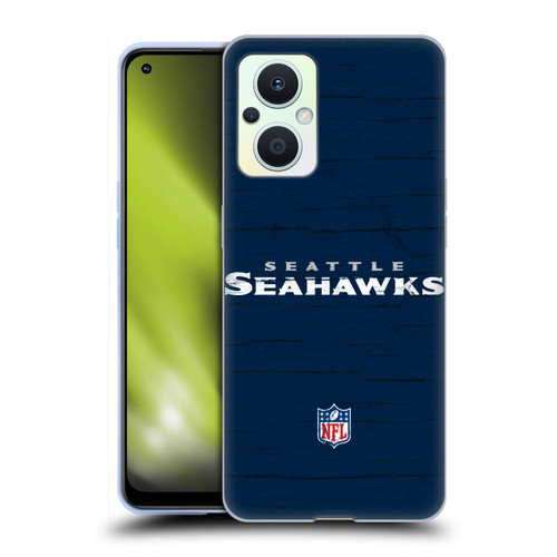 NFL Seattle Seahawks Logo Distressed Look Soft Gel Case for OPPO Reno8 Lite