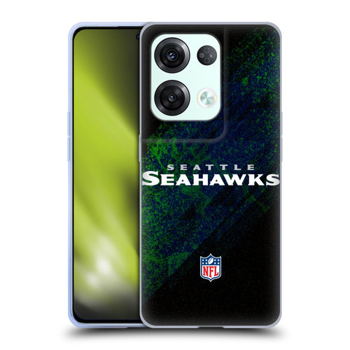 NFL Seattle Seahawks Logo Blur Soft Gel Case for OPPO Reno8 Pro