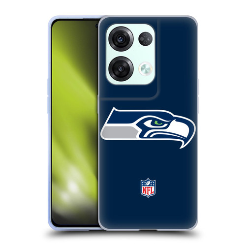 NFL Seattle Seahawks Logo Plain Soft Gel Case for OPPO Reno8 Pro