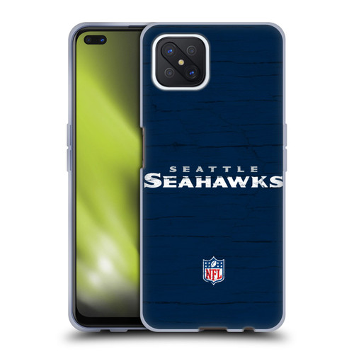 NFL Seattle Seahawks Logo Distressed Look Soft Gel Case for OPPO Reno4 Z 5G