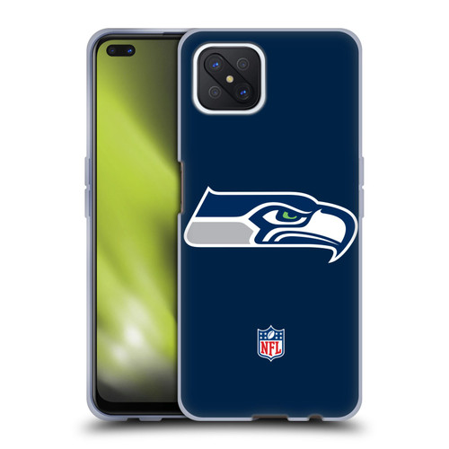 NFL Seattle Seahawks Logo Plain Soft Gel Case for OPPO Reno4 Z 5G