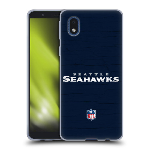 NFL Seattle Seahawks Logo Distressed Look Soft Gel Case for Samsung Galaxy A01 Core (2020)