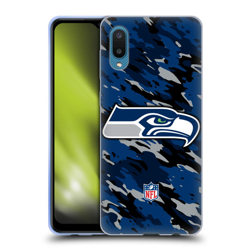 NFL Seattle Seahawks Logo Camou Soft Gel Case for Samsung Galaxy A02/M02 (2021)