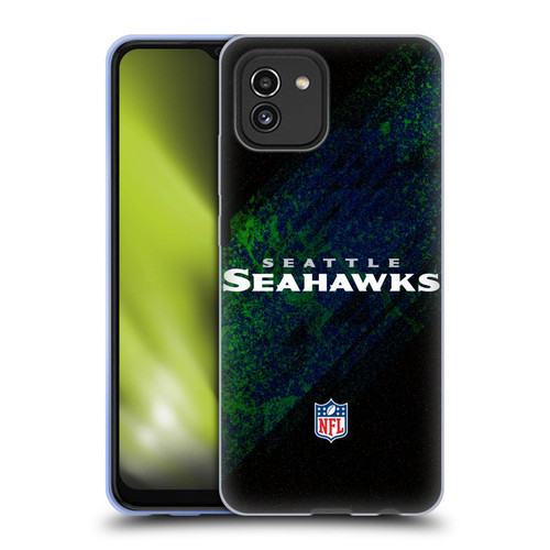 NFL Seattle Seahawks Logo Blur Soft Gel Case for Samsung Galaxy A03 (2021)