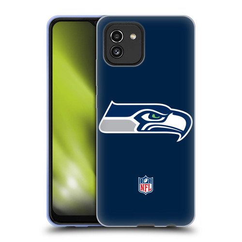 NFL Seattle Seahawks Logo Plain Soft Gel Case for Samsung Galaxy A03 (2021)