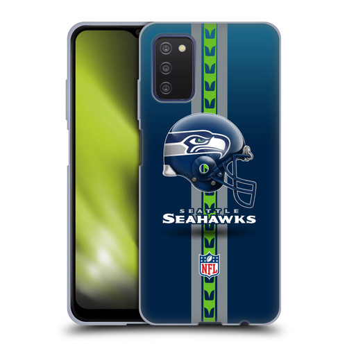 NFL Seattle Seahawks Logo Helmet Soft Gel Case for Samsung Galaxy A03s (2021)